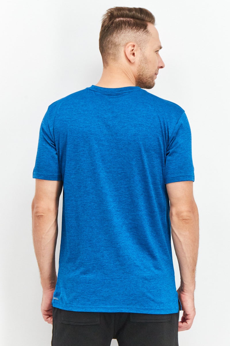 PUMA Men Regular Fit Short Sleeves Heather Cat Tee, Digi Blue - Image 3